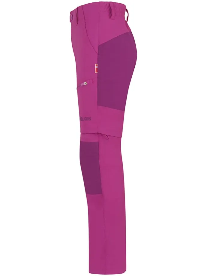 Spodnie trekkingowe Zipp-Off "Nordfjord" - Slim fit - w kolorze fioletowym