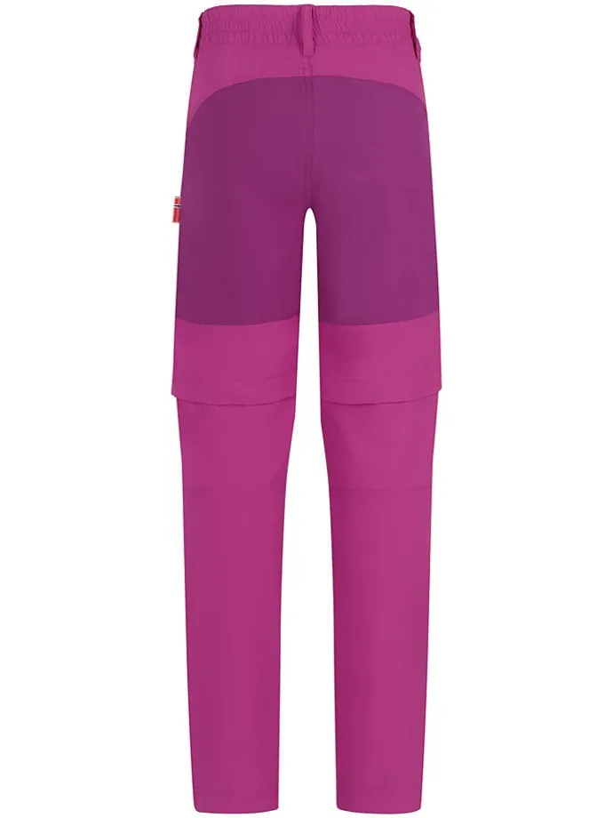 Spodnie trekkingowe Zipp-Off "Nordfjord" - Slim fit - w kolorze fioletowym