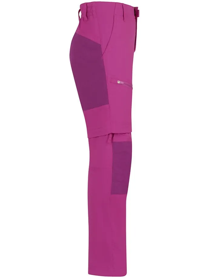 Spodnie trekkingowe Zipp-Off "Nordfjord" - Slim fit - w kolorze fioletowym