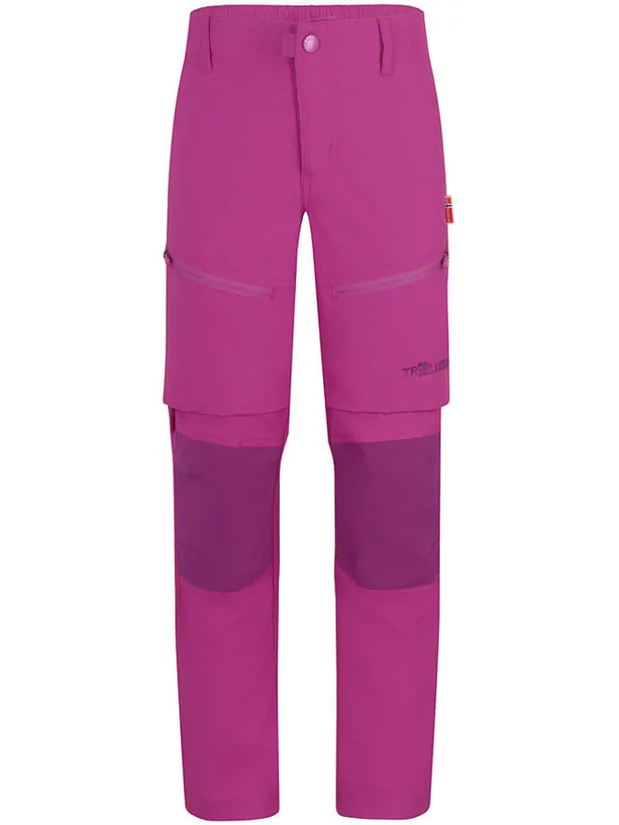 Spodnie trekkingowe Zipp-Off "Nordfjord" - Slim fit - w kolorze fioletowym