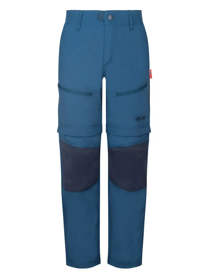 Spodnie trekkingowe Zipp-Off "Nordfjord" - Regular fit - w kolorze niebieskim