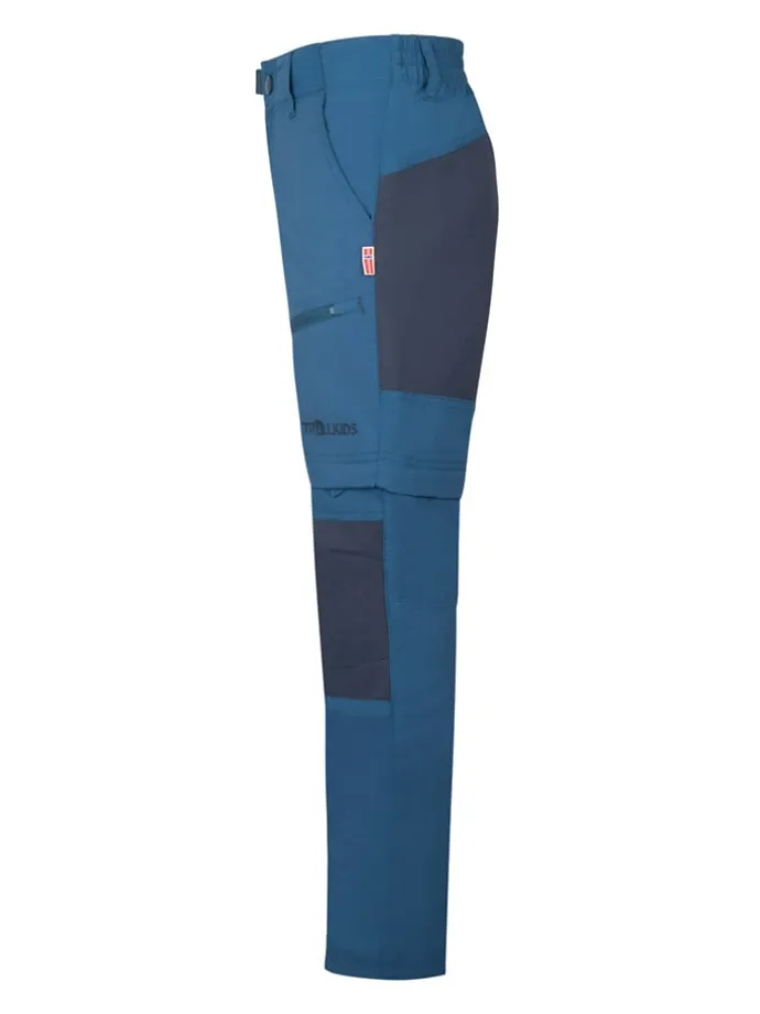 Spodnie trekkingowe Zipp-Off "Nordfjord" - Regular fit - w kolorze niebieskim