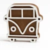 Stempel "Minivan" w kolorze jasnobrązowo-białym - 7 x 7 cm