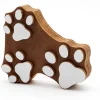 Stempel "Paws" w kolorze jasnobrązowo-białym - 6 x 6,5 cm