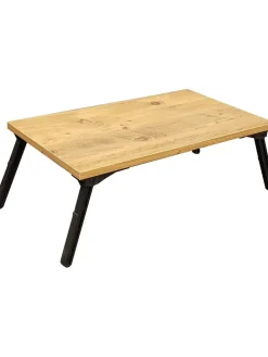 Stolik "Gusto" w kolorze jasnobrązowo-czarnym - 60 x 35 x 24,5 cm
