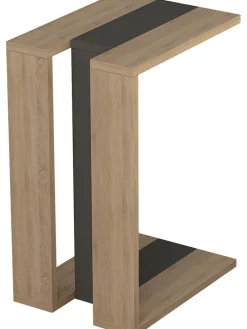 Stolik "Muju" w kolorze brązowo-antracytowym - 40 x 57 x 30 cm