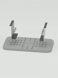 Stolik w kolorze biało-czarnym na podłokietnik - 32 x 10 x 32 cm