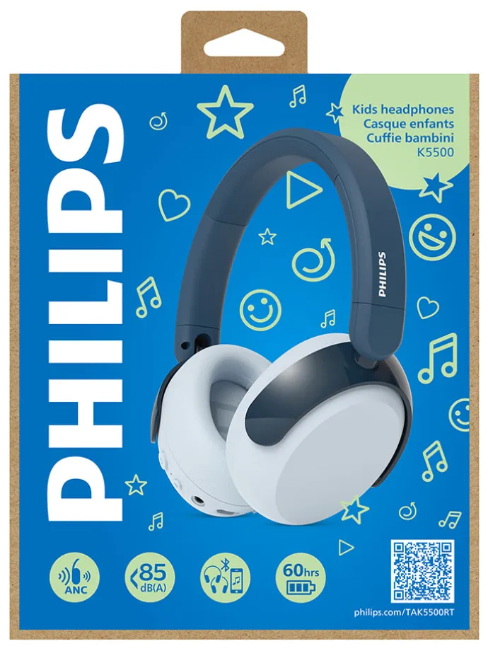 Słuchawki nauszne Bluetooth "TAK5500RT" w kolorze błękitno-niebieskim
