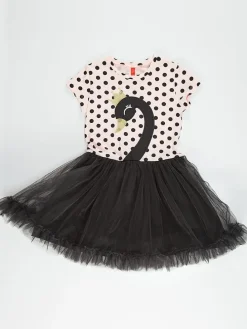 Sukienka "Black Swan" w kolorze czarno-jasnoróżowym