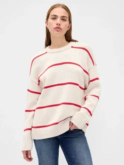 Sweter w kolorze kremowo-czerwonym