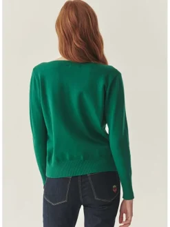 Sweter w kolorze zielonym