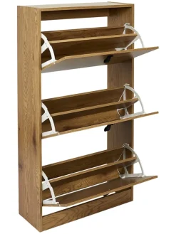 Szafka w kolorze jasnobrązowym na buty - 63 x 117 x 24 cm