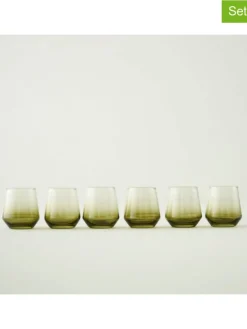 Szklanki (6 szt.) w kolorze zielonym - 115 ml