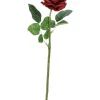 Sztuczna gałązka ''Rose Ofelia'' w kolorze zielono-czerwonym -dł. 43 cm