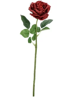 Sztuczna gałązka ''Rose Ofelia'' w kolorze zielono-czerwonym -dł. 43 cm