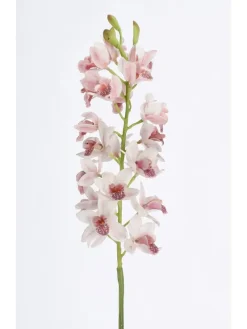 Sztuczna gałązka w kolorze zielono-jasnoróżowym - dł. 77 cm
