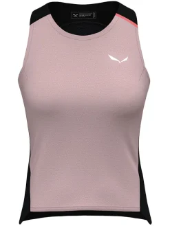 Top kolarski "Vento Merino" w kolorze jasnoróżowo-czarnym