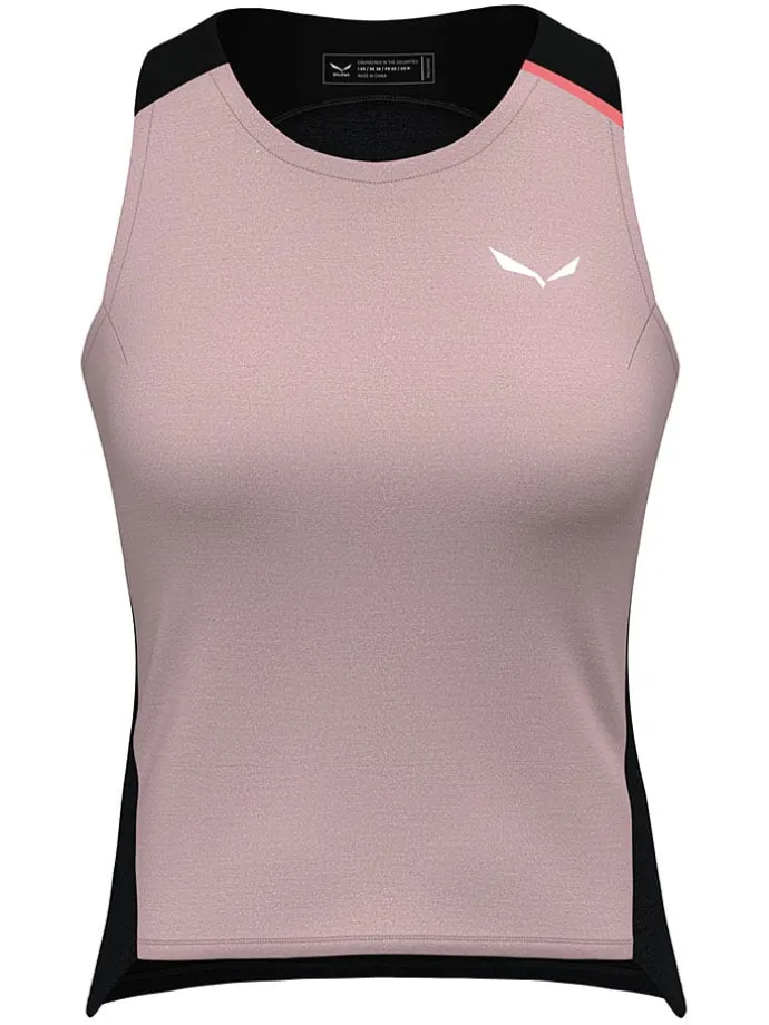 Top kolarski "Vento Merino" w kolorze jasnoróżowo-czarnym