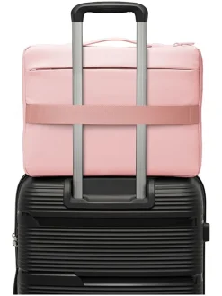 Torba "Linea" w kolorze jasnoróżowym na laptopa - 38 x 28 x 3 cm