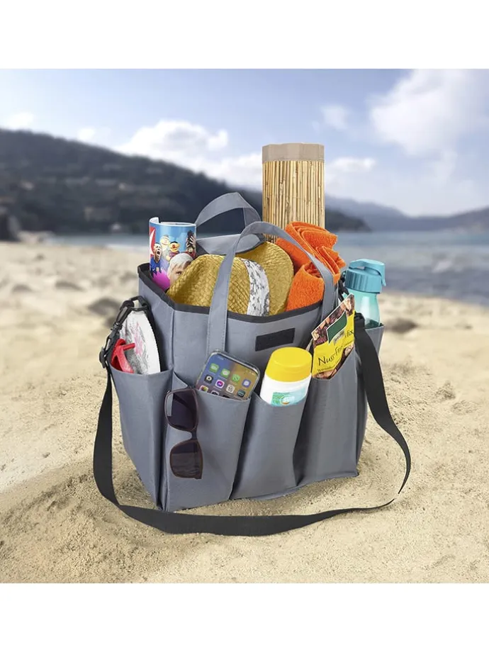 Torba w kolorze szarym - 33 x 31 x 17 cm