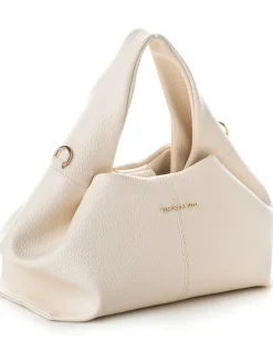Torebka "Capri" w kolorze kremowym - 34 x 17 x 13 cm