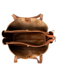 Torebka w kolorze jasnobrązowym - 32 x 27 x 13 cm