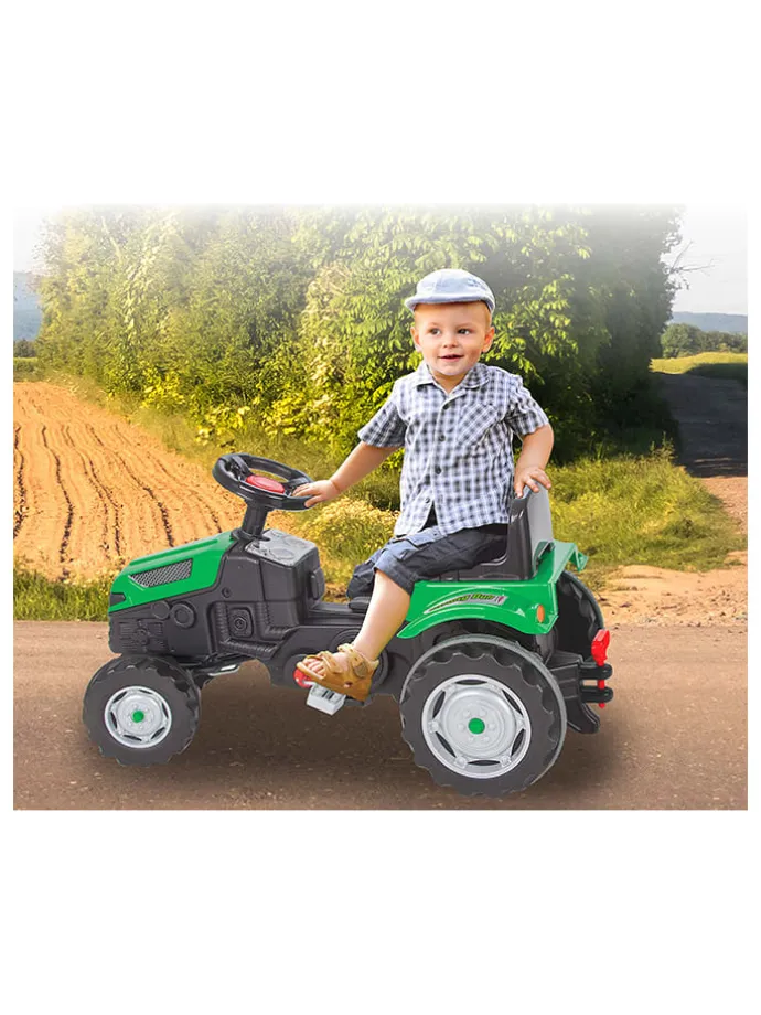 Traktor "Strong Bull" w kolorze zielonym - 3+