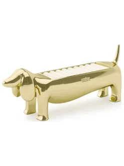 Uchwyt "Dachsie" w kolorze miedzianym na pierścionki - 15 x 6 x 4 cm