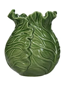 Wazon "Cabbage" w kolorze zielonym - 16,6 x 19,8 x 16,1 cm