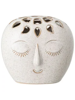 Wazon "Elissa" w kolorze białym - 15,5 x 10 x 14,5 cm