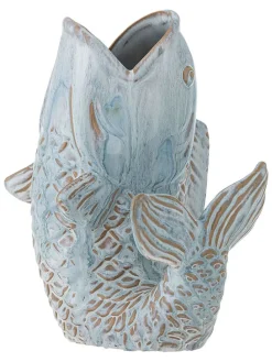 Wazon "Hiro" w kolorze błękitnym - 17 x 21 x 13,5 cm