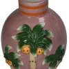 Wazon "Palm Tree" w kolorze różowo-zielonym - 14 x 16 x 13 cm