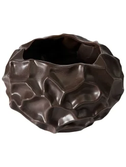 Wazon "Soil" w kolorze ciemnobrązowym - wys. 11,5 x Ø 18 cm