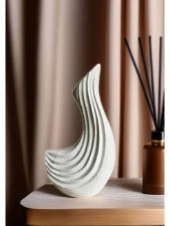 Wazon "Swan" w kolorze białym - wys. 23 cm