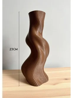 Wazon w kolorze brązowym - wys. 23 cm