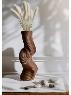 Wazon w kolorze brązowym - wys. 23 cm