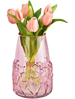 Wazon w kolorze jasnoróżowym - wys. 22 x Ø 15 cm