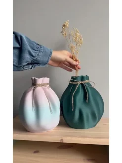 Wazon w kolorze morskim - wys. 20 cm