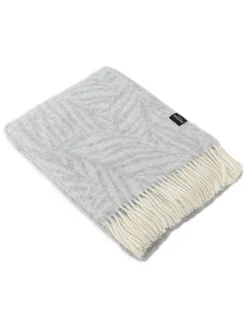 Wełniany koc "Palm" w kolorze szarym