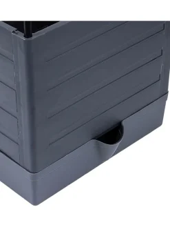 Wieża w kolorze antracytowym do sadzenia roślin - 25 x 115 x 25 cm