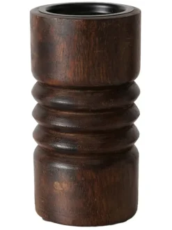 Świecznik "Drella" w kolorze brązowym - wys. 15 cm