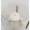 Świecznik "Pillar" w kolorze złoto-białym - wys. 25 x Ø 19 cm