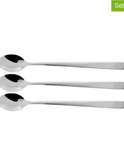 Łyżki (3 szt.) w kolorze srebrnym - dł. 19,5 cm