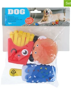 Zabawki (3 szt.) w różnych kolorach dla psa - szer. 10,5 cm