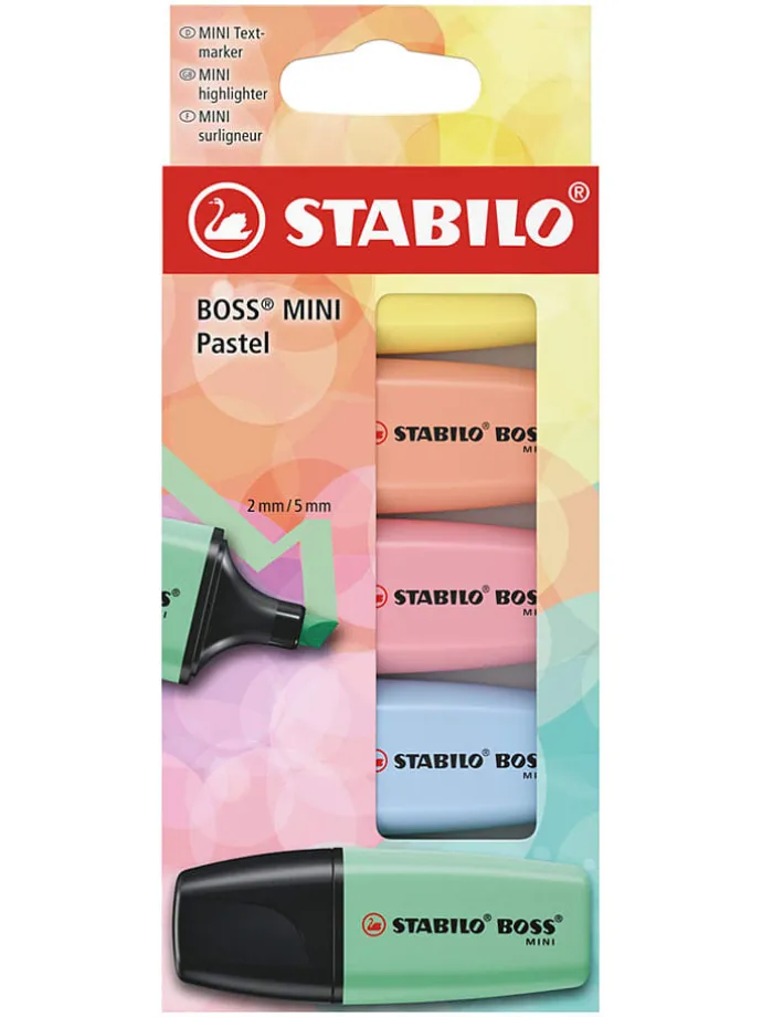 Zakreślacze (5 szt.) "STABILO BOSS MINI Pastel"