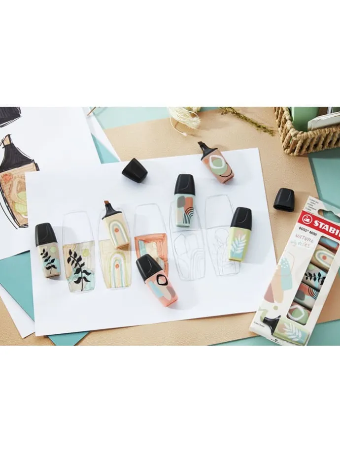 Zakreślacze (6 szt.) "STABILO BOSS MINI Naturevibes"
