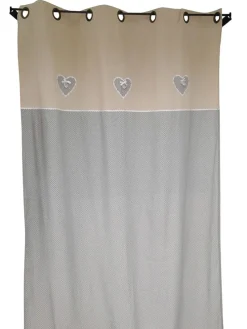Zasłona w kolorze jasnoszaro-beżowym - 250 x 140 cm