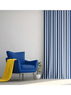 Zasłona w kolorze niebieskim - 245 x 137 cm
