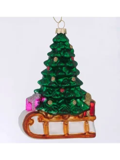 Zawieszka świąteczna "Merrily" w kolorze zielonym - wys. 14,5 cm