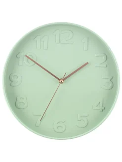 Zegar ścienny w kolorze zielonym - Ø 29,5 cm